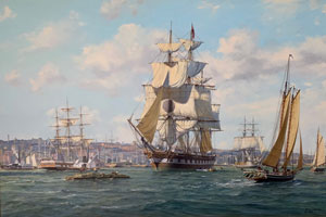 Black Ball Line ship New York East River 1839