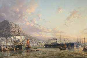  Steamship Dakota In Hong Kong Harbor